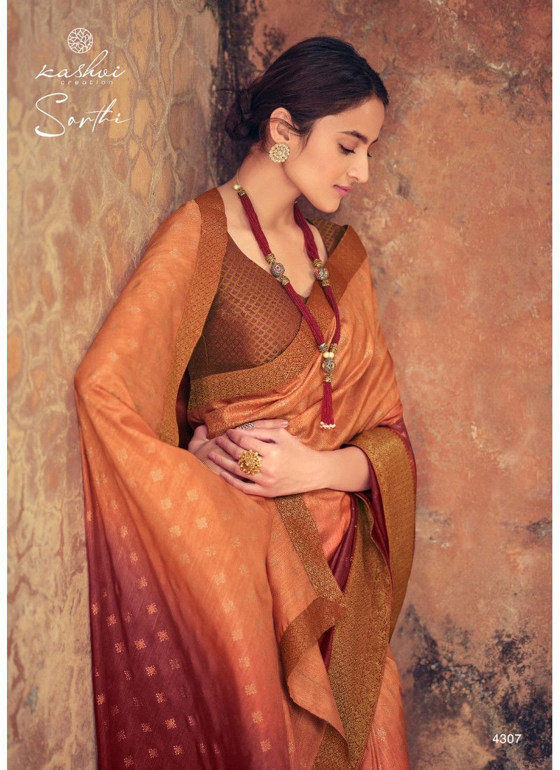 Kashvi Sarthi Fancy Designer Heavy Festive Casual Wear Printed Silk Sarees Collection